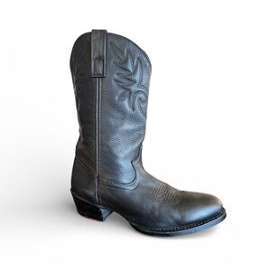DINGO MENS WESTERN BLACK DEERTAN LEATHER COWBOY BOOTS SIZE 9.5